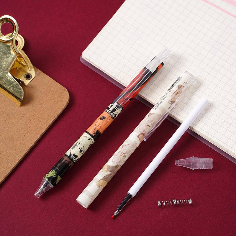 Set 6 Bút Mực Gel Họa Tiết Anime SPYxFAMILY Forger Anya Forger Yor Forger Dễ Thương