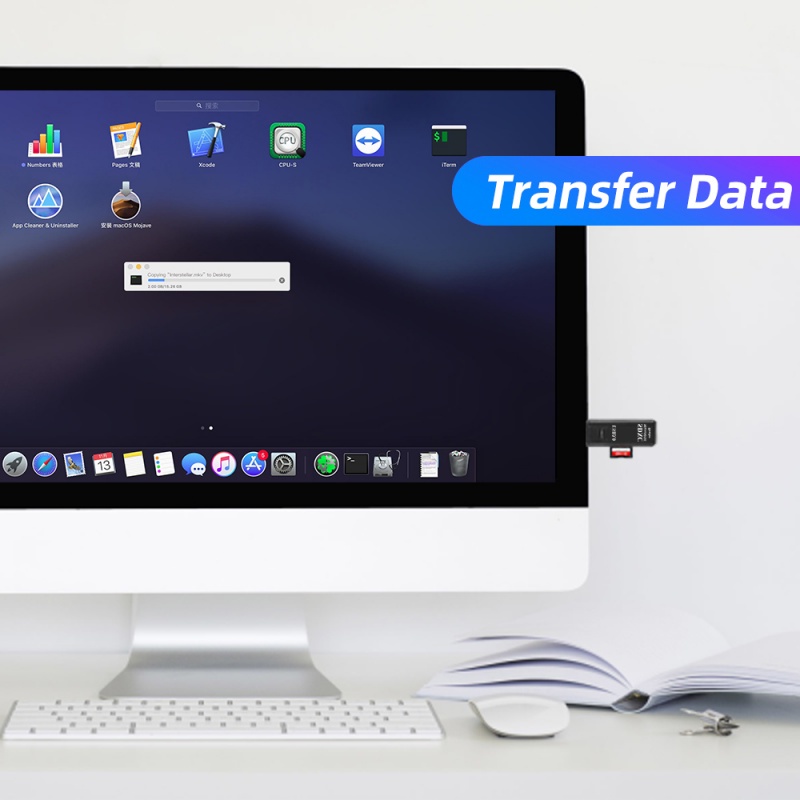 Đầu đọc thẻ nhớ ANKNDO cho thẻ TF SD đầu cắm 2.0 2 trong 1 tiện lợi