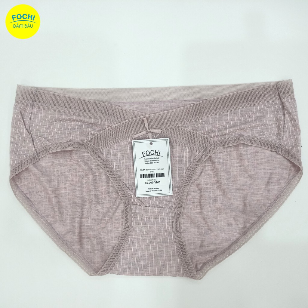 Quần Lót Bầu Cotton Madal Cao Cấp Cạp Chéo FOCHI - Co Dãn Đàn Hồi Tốt, Đáy 2 Lớp Kháng Khuẩn QLA005