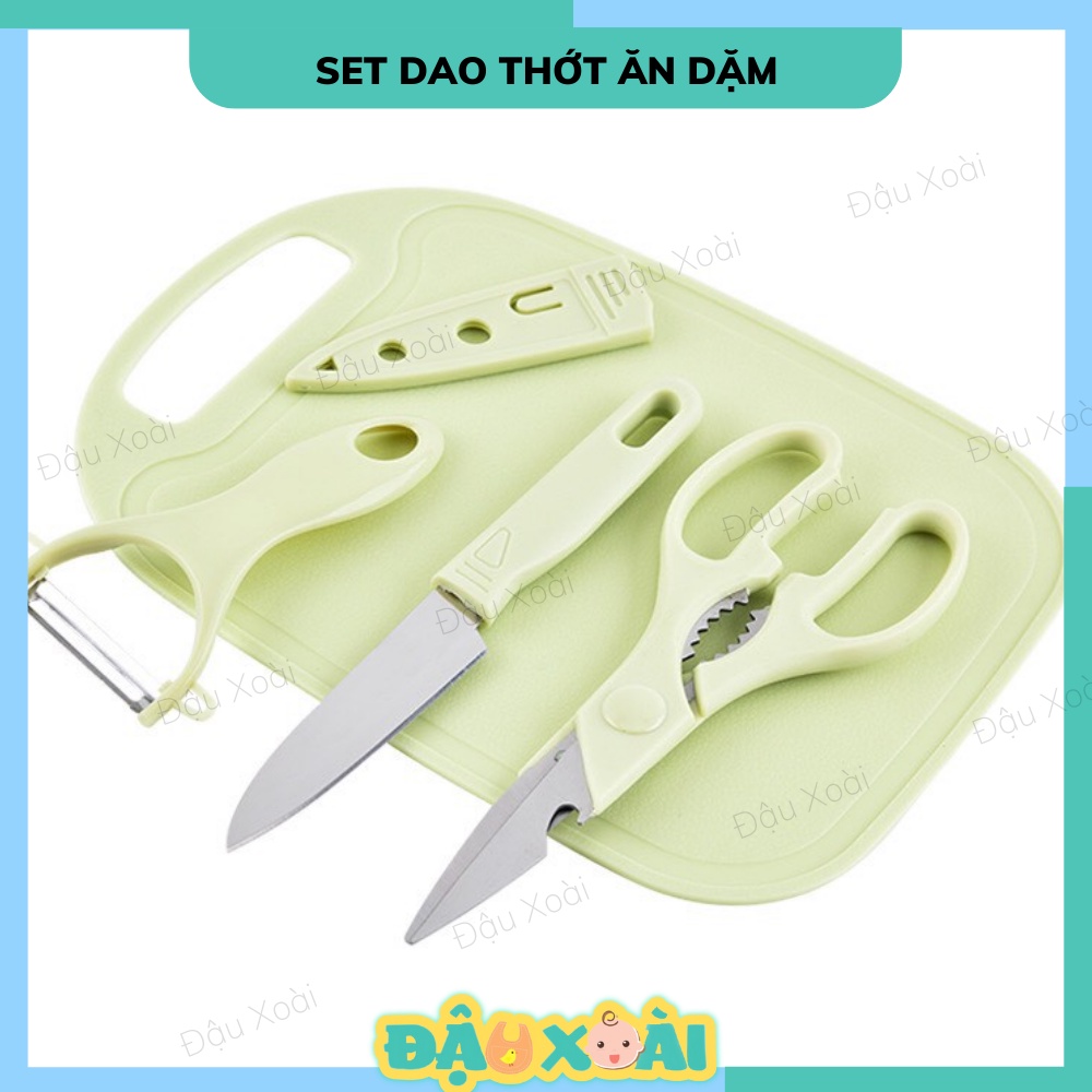 Bộ dao thớt chế biến đồ ăn dặm cho bé ( HÀNG LOẠI 1)