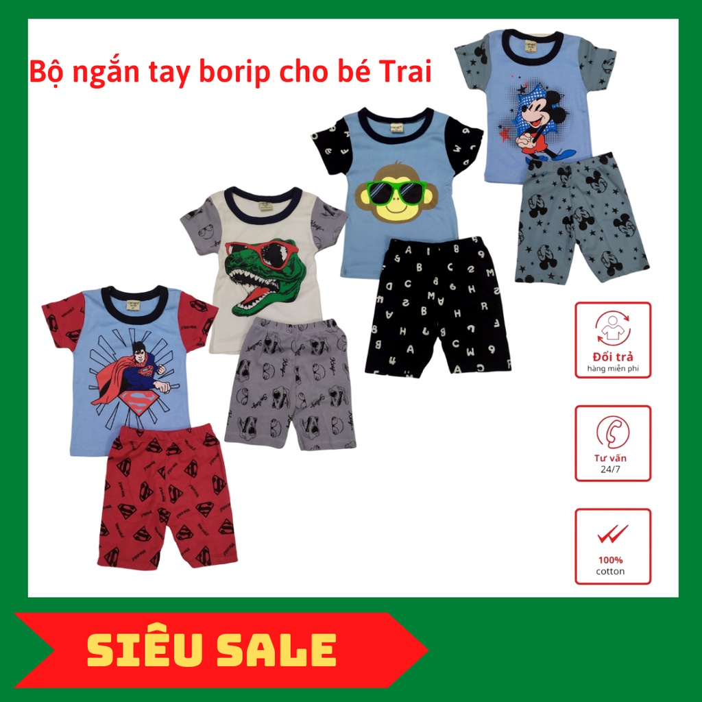 Bộ bozip siêu xinh cho bé trai, bé gái 6-20kg