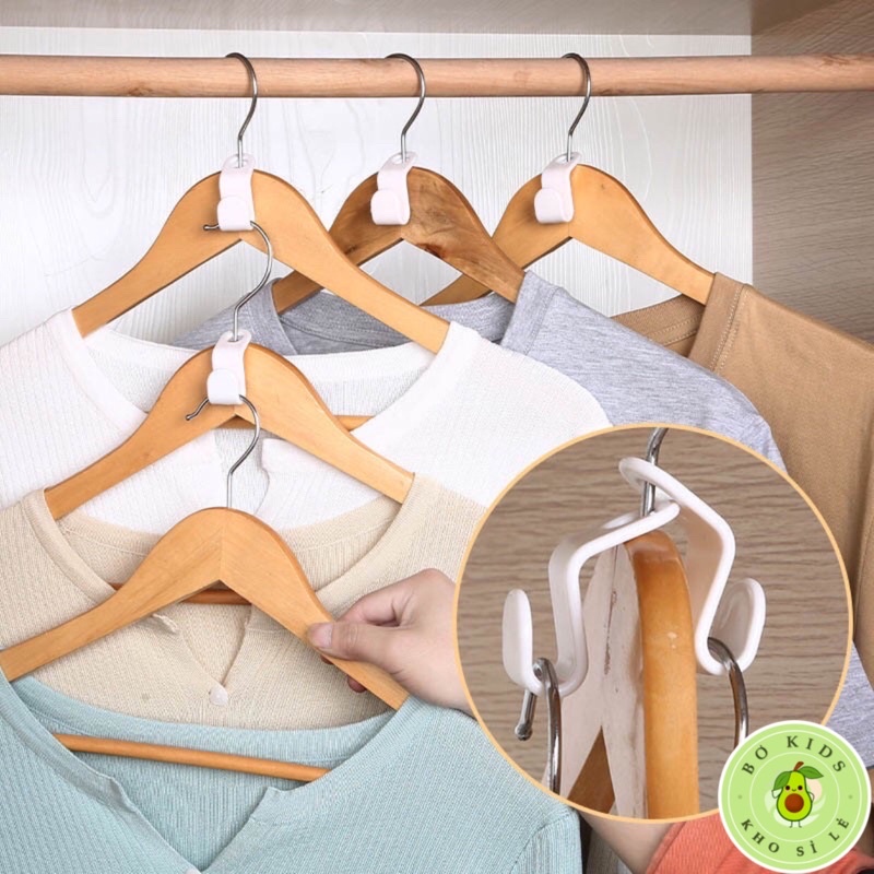 Đầu Nối Móc Treo Quần Áo Bằng Nhựa Đa Năng Tiết Kiệm Không Gian Tiện Lợi HÓT