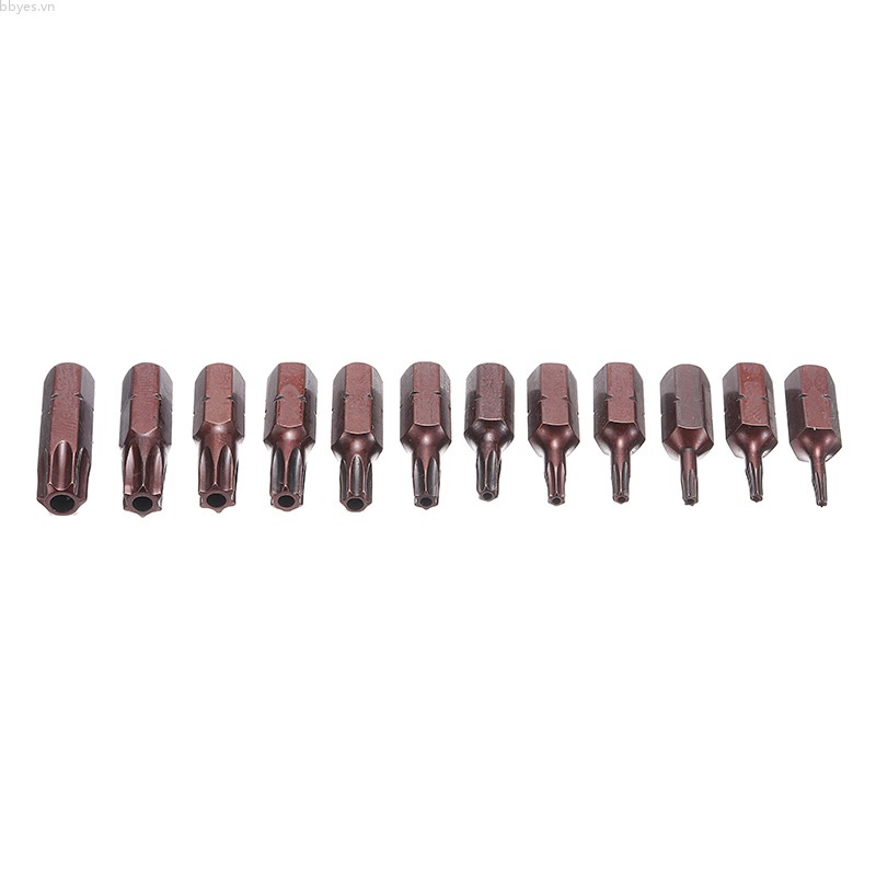 Bộ 12 bộ mũi tua vít T6-T40 thân lúc giác tiện lợi chất lượng cao