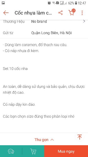 Cốc nhựa làm caramen, sữa chua có nắp (set 10 cốc) 14k