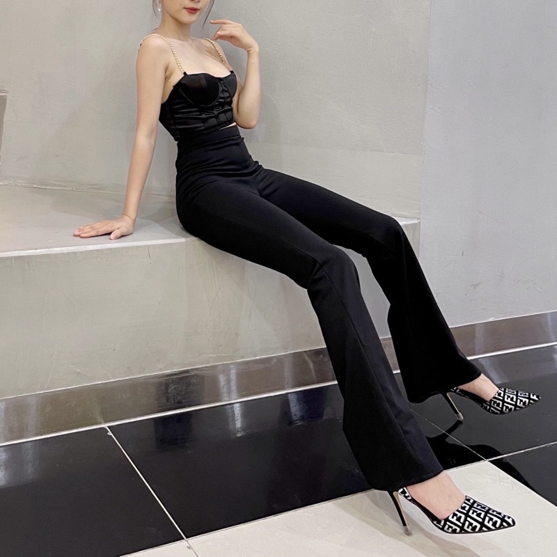 QUẦN ỐNG LOE LƯNG CAO CHẤT THUN DÀY DẶN | BigBuy360 - bigbuy360.vn