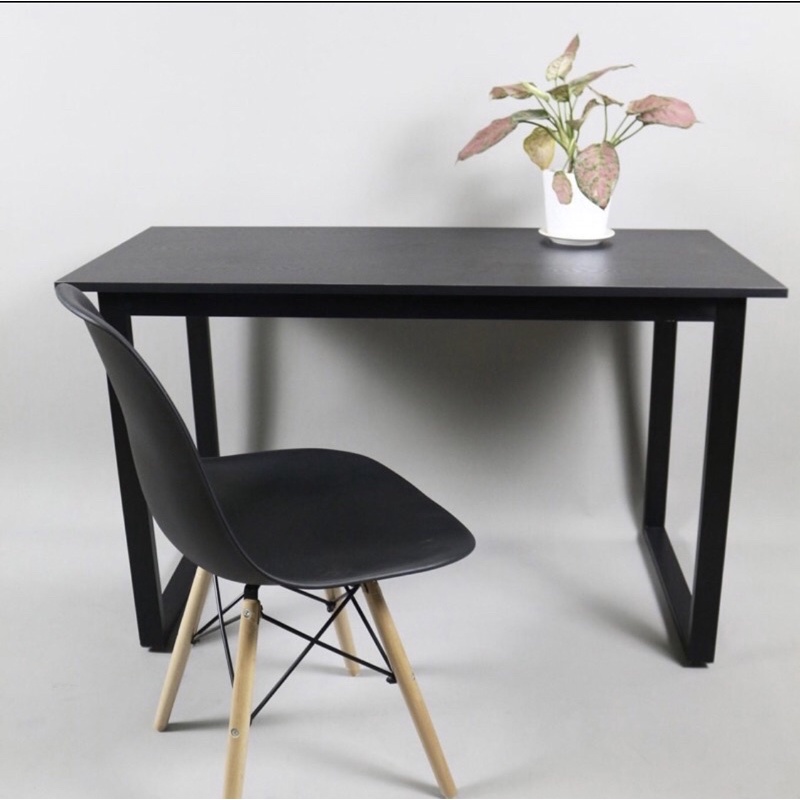 Bàn làm việc văn phòng học tập thông minh U K 50x100 khung sắt sơn tĩnh điện mặt gỗ chống thấm hiện đại