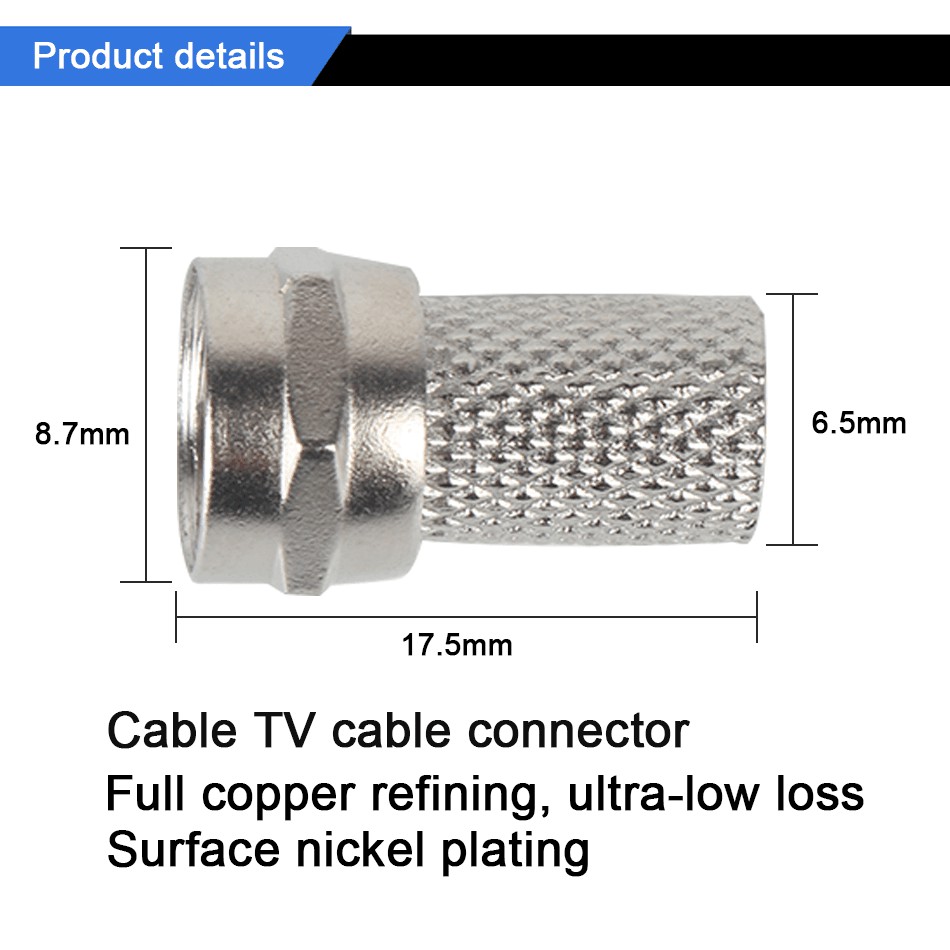 Dây Cáp Đồng Chất Lượng Cao Rg6 F Type Cho Tv