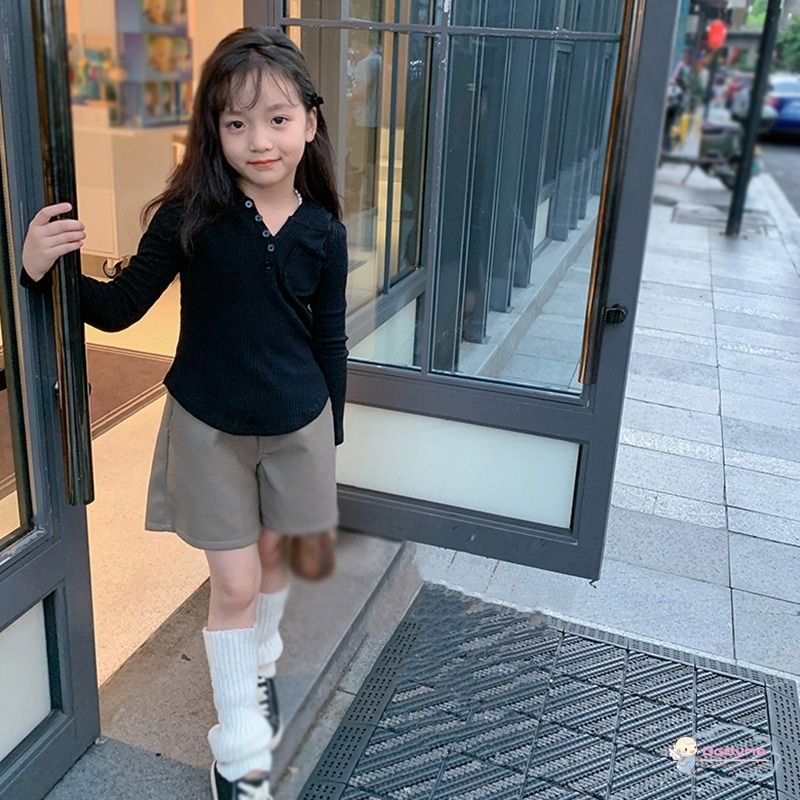 Áo Hoodie Tay Dài Cổ Tròn Thời Trang Cho Bé Gái