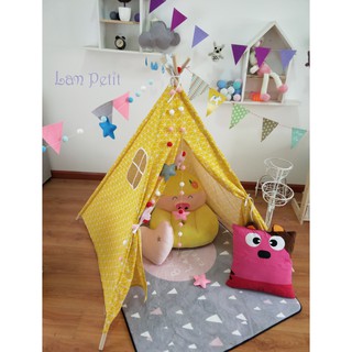 LỀU VẢI HANDMADE CHO BÉ (Màu vàng hoạ tiết)