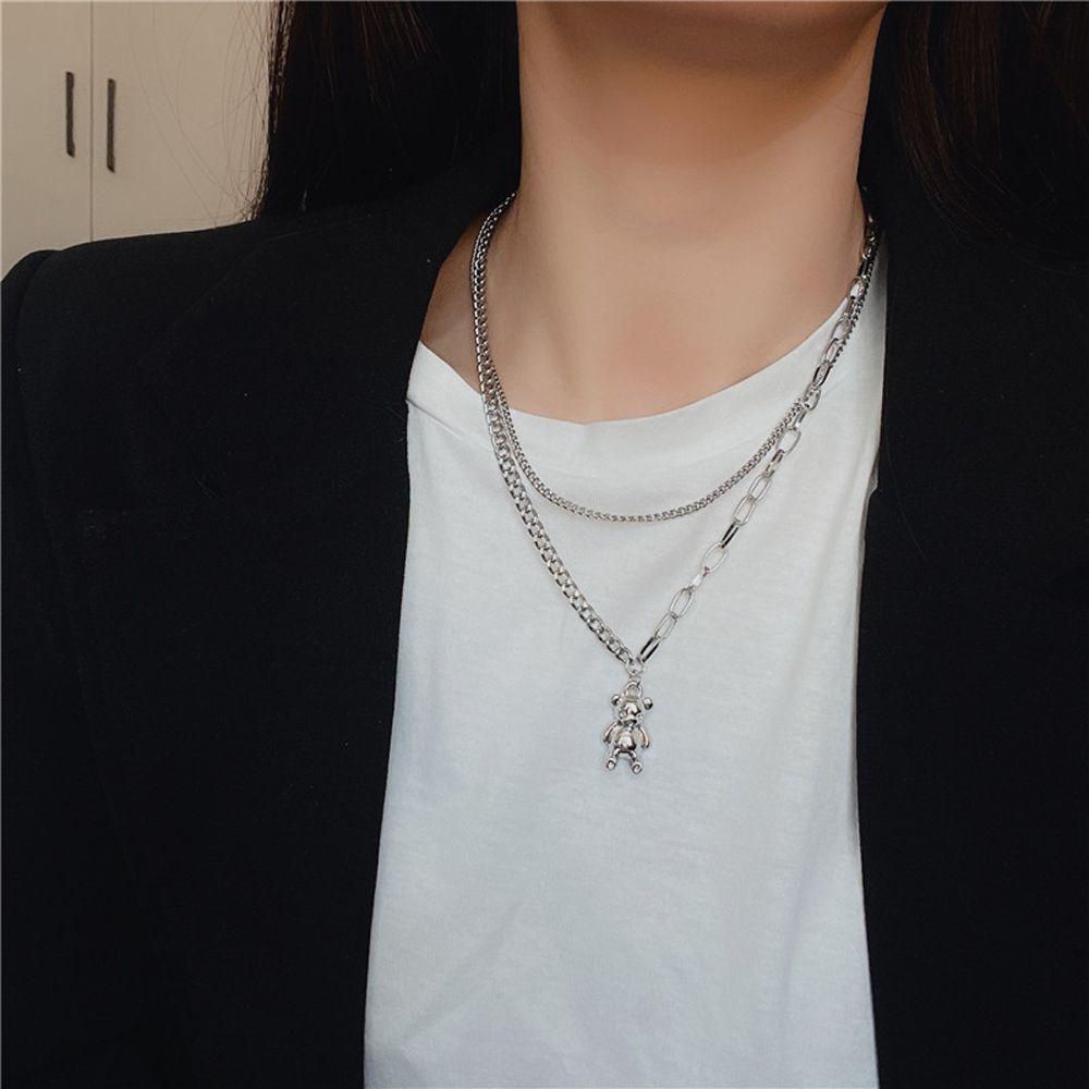 ANEMONE Vòng cổ Hai Lớp Đính Tua Rua Phong Cách Vintage Hàn Quốc