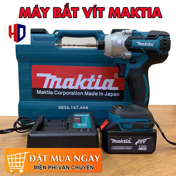 [GIÁ RẺ] Máy Bắt Vít Chuyên Dụng Makita 72V, Không Chổi Than, Pin 10 cell, 100% Lõi đồng+Tặng Kèm mũi bắt vít