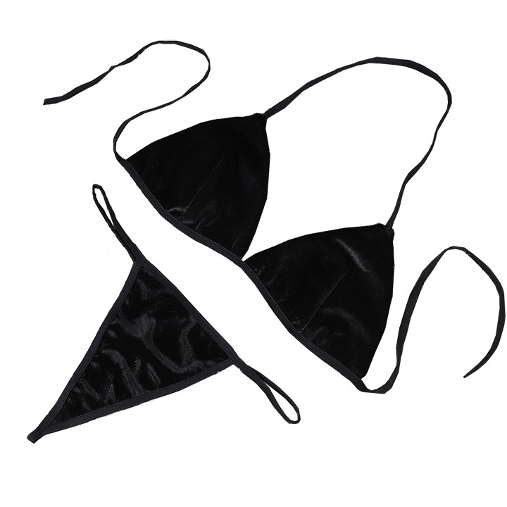 Bộ đồ lót nữ lọt khe vải nhung siêu đẹp - Bộ Đồ lót nữ lọt khe sexy CM052 | BigBuy360 - bigbuy360.vn