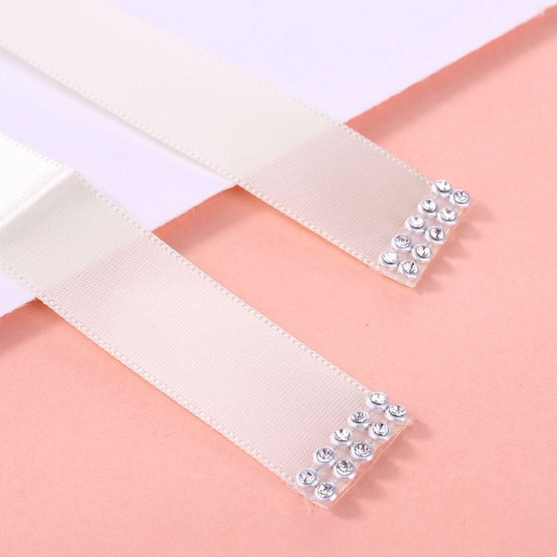Thắt Lưng Ruy Băng Satin Đính Đá Trang Trí Váy Cưới