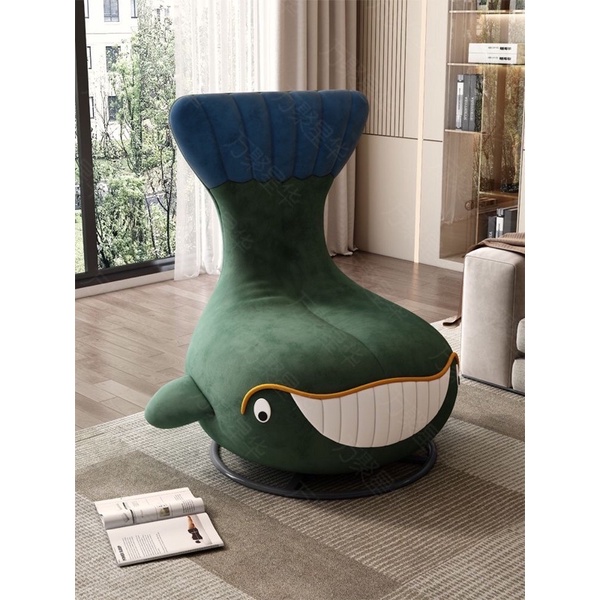 Ghế sofa hình cá voi trang trí phòng khách phong cách bắc âu