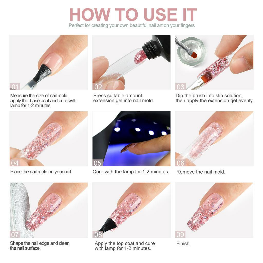 Gel Đắp Móng 30ML Nhanh Khô Không Cồn Lâu Trôi
