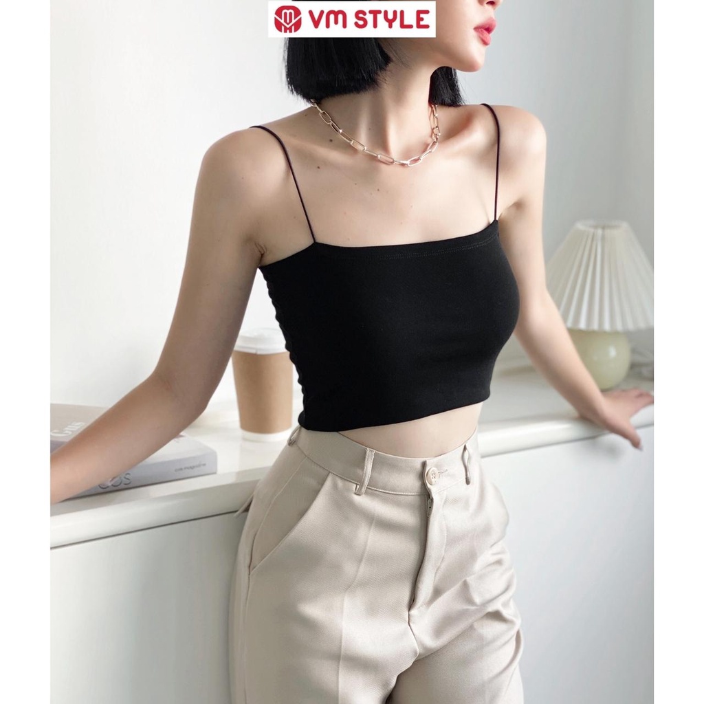 Áo thun 2 dây trơn crop VM STYLE ulzzang trơn thời trang ATU00137
