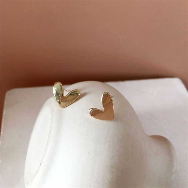 Bông Tai Bạc 925 Hình Trái Tim Nhỏ Đơn Giản Cá Tính C332