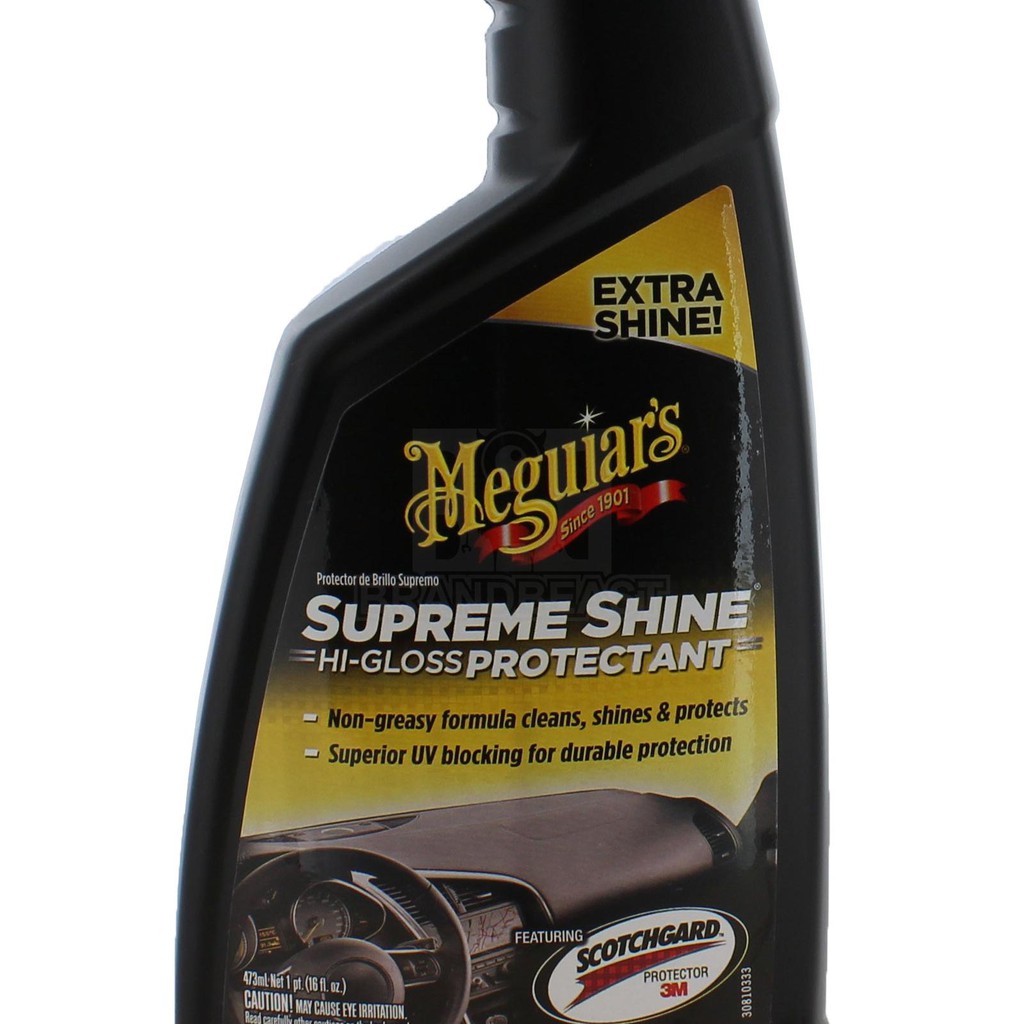 Meguiar's Dưỡng đen nhựa, cao su nội thất - độ bóng cao - Supreme Shine Protectant - G4016, 473 ml