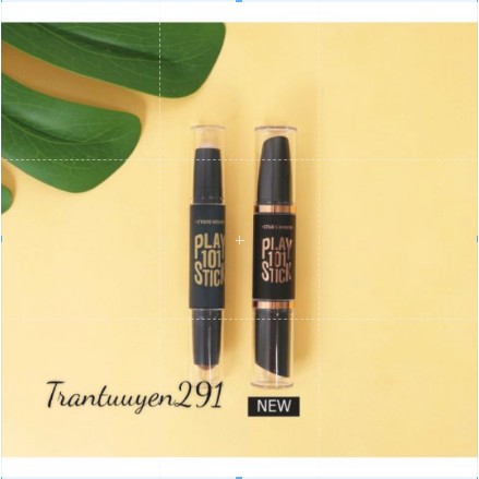 [Mã 66FMCGSALE hoàn 8% xu đơn 500K] Tạo khối 2 đầu Etude House Play 101 stick contour Duo