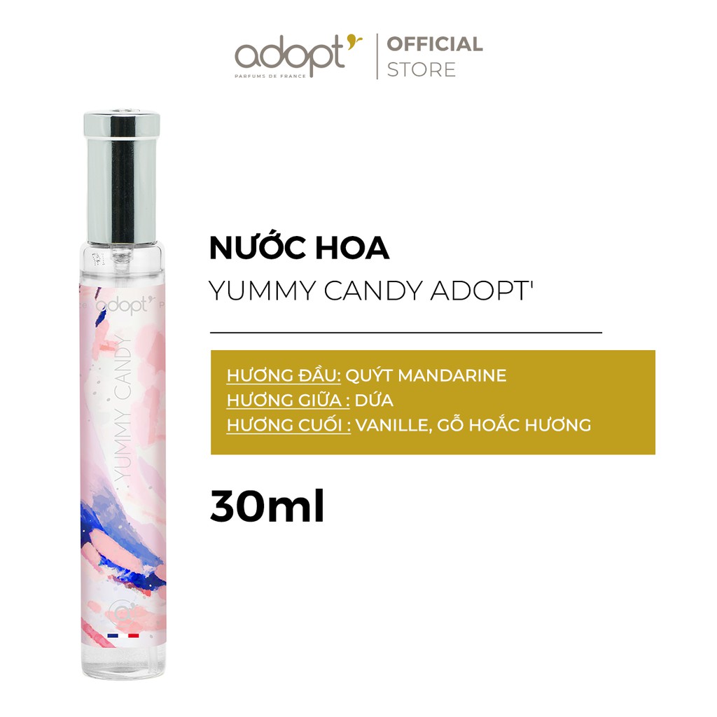[CHÍNH HÃNG TỪ PHÁP] Nước hoa nữ Yummy Candy Adopt' For Women EDP 30ml