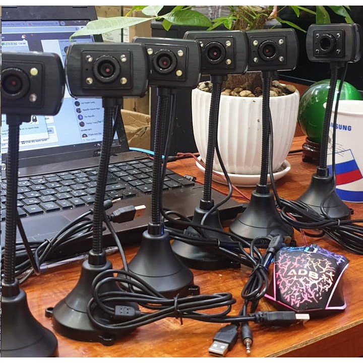 Webcam Cao Có Micro kèm đèn led - Hỗ trợ học Online