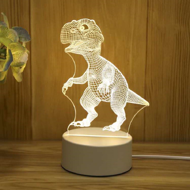 Đèn Ngủ Trang Trí 3D Để Bàn Nhiều Hình Dễ Thương - Đầu Cắm USB DN02