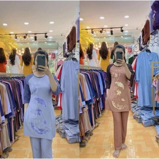 Đồ lam đi chùa # mẫu cách tân phối