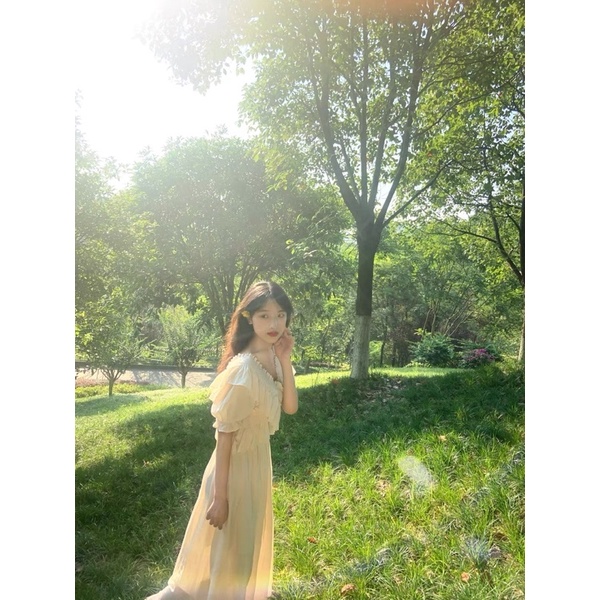 Jane Váy trễ vai mùa hè Phiên bản Hàn Quốc của phong cách retro cổ điển Hepburn