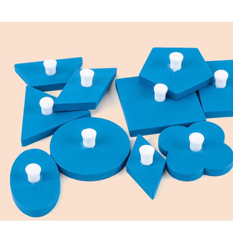 Bộ 10 thẻ hình học cơ bản - Giáo cụ Montessori