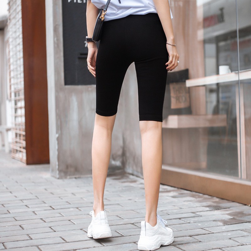 Quần legging lửng thái JUNE Quần legging ngố đùi thái cạp chun siêu mịn