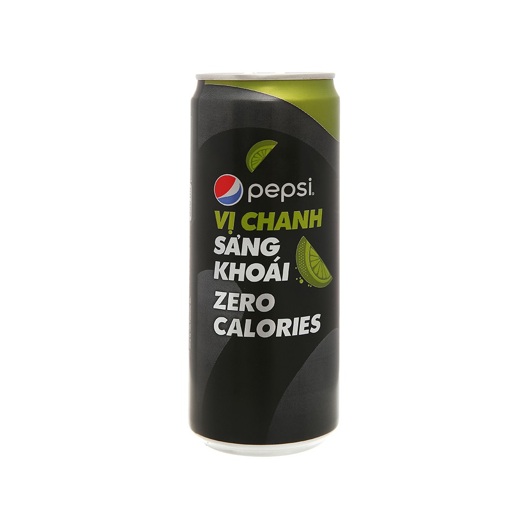 4 lon Nước ngọt Pepsi không calo vị chanh 330ml