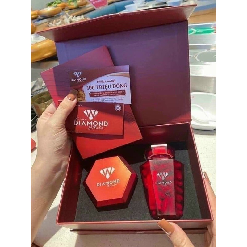 Diamon White - Viên uống trắng da ngọc trinh hàng cty