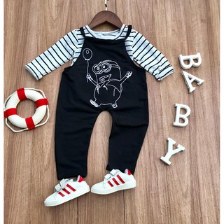 Yếm nỉ da cá kèm áo kẻ cotton
