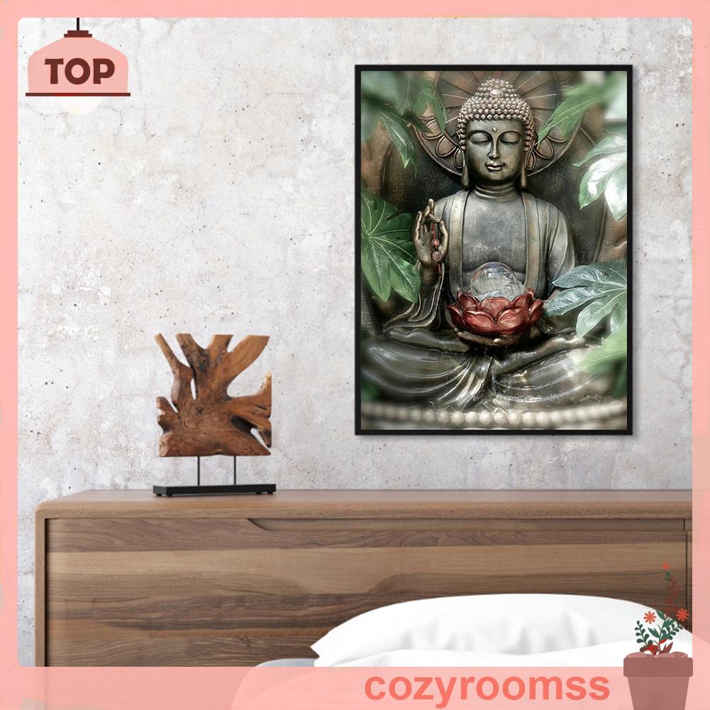 (canvas no printing)  Tranh Thêu Chữ Thập DIY 11CT Hình Phật Độc Đáo