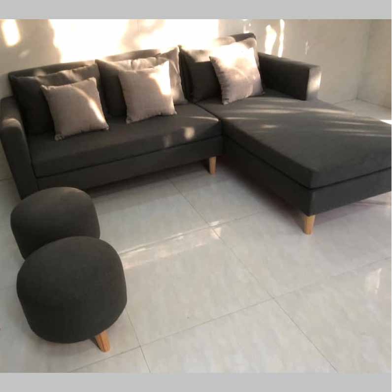 Bộ ghế sofa phóng khách góc L giá rẻ hiện đại