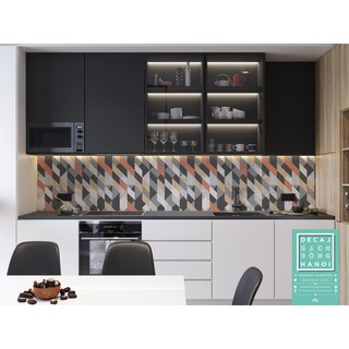 Decal gạch bông trang trí dạng cuộn - Set polygon