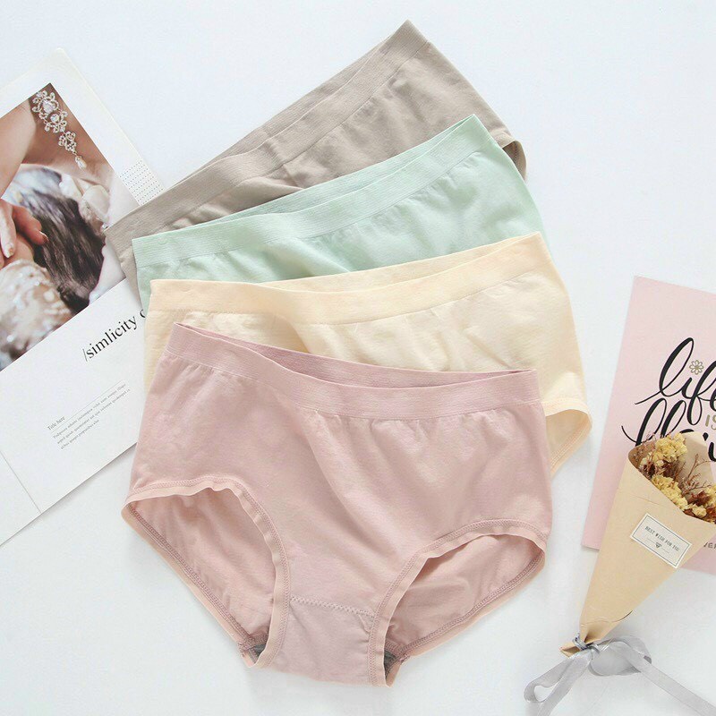 Quần Lót Nữ ❤️ FREESHIP ❤️Quần Chip Cotton trơn có màng tinh thể kháng khuẩn mềm mại | BigBuy360 - bigbuy360.vn