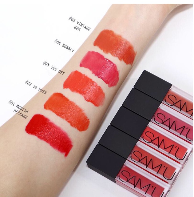 ( có sẵn ) Son kem SAM’U Fluid Matte Lip Tint + Cloud Velvet Lip Tint | BigBuy360 - bigbuy360.vn