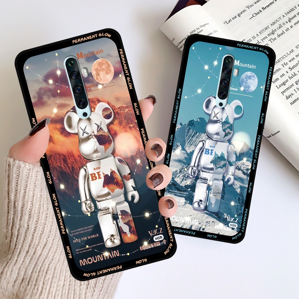 Ốp Oppo Reno 2 / Reno2 F / Reno 2Z in hình họa tiết Mountain, Be@rbrick dễ thương (T13 - T18)