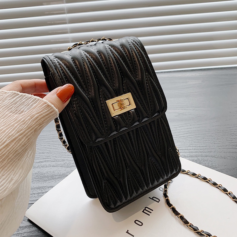 Túi đeo chéo vai IELGY phối dây xích thời trang mùa hè dành cho nữ