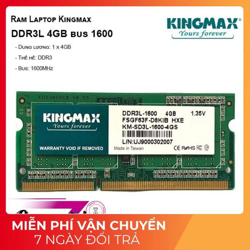 Ram laptop Kingmax 4GB DDR3L 1600MHz - Chính hãng