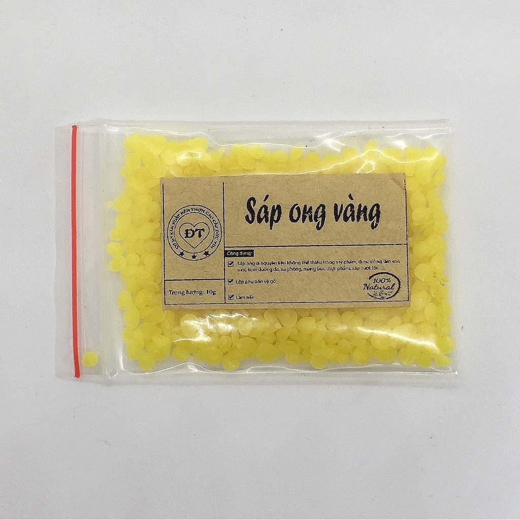 100g Sáp ong hạt vàng cao cấp dùng trong làm nến và mĩ phẩm 100% thiên nhiên