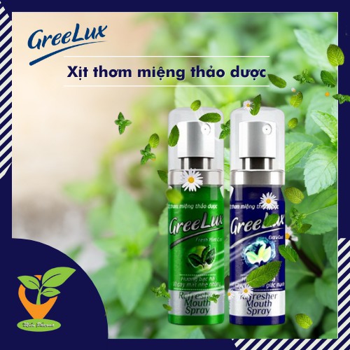 Xịt Thơm Miệng Thảo Dược GREELUX [Chai 12ml] Extra Cool / Fresh Mint Cool [Grelux, Greenlux, Green Lux]