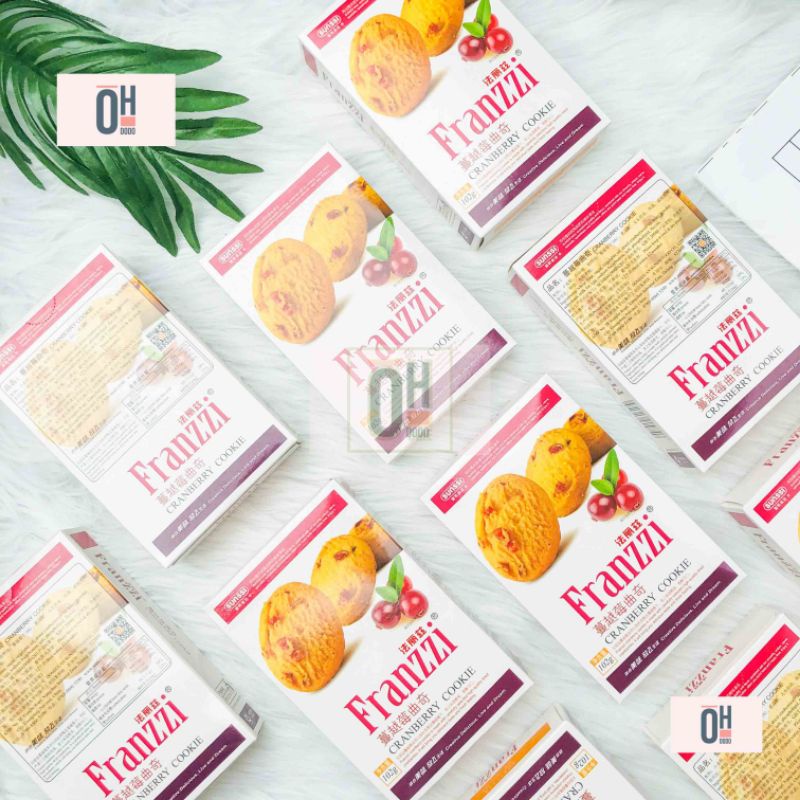 Bánh franzzi cookie vị trà xanh, việt quất 102g