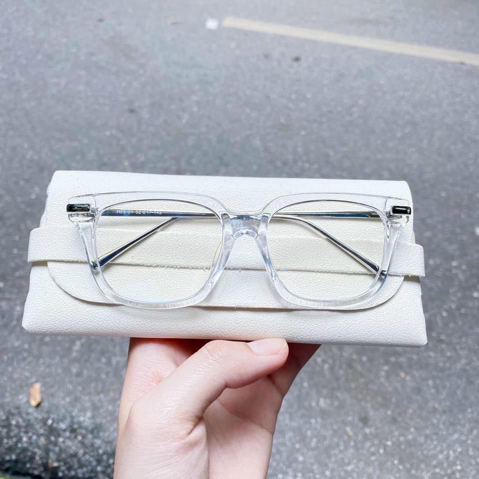 Gọng kính mắt vuông nam nữ TAMANHEYEWEAR càng kim loại ( nhận cắt mắt cận loạn theo yêu cầu )