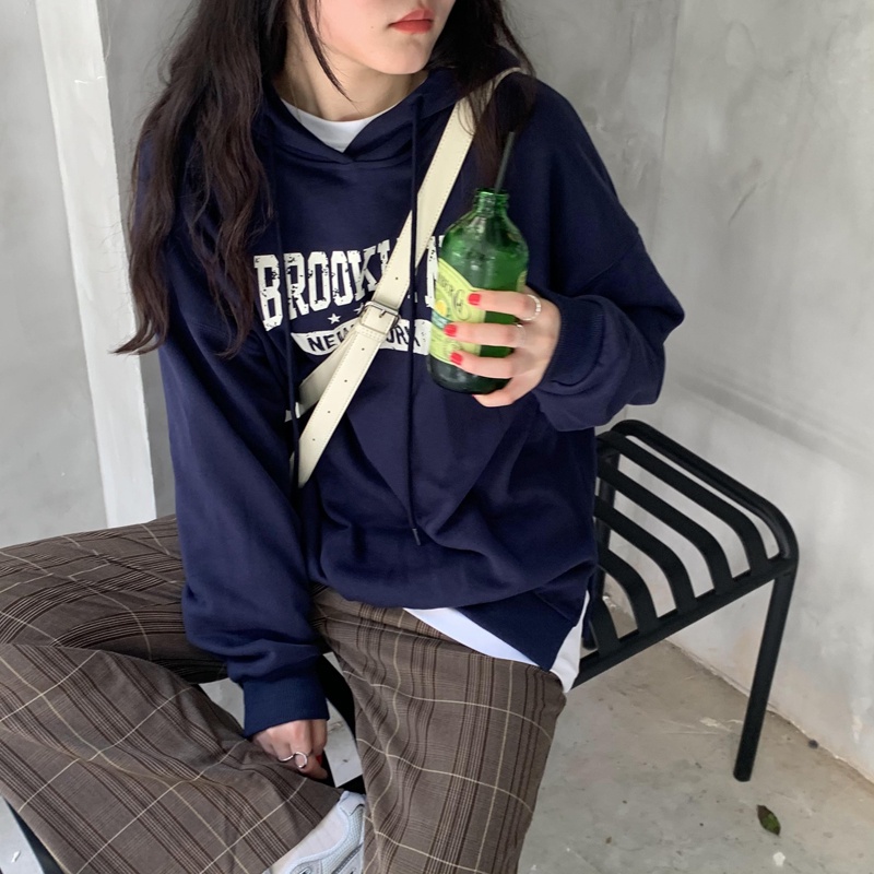 NRVP Áo Hoodie Dáng Rộng Thời Trang Hàn Quốc 2022 Dành Cho Nữ