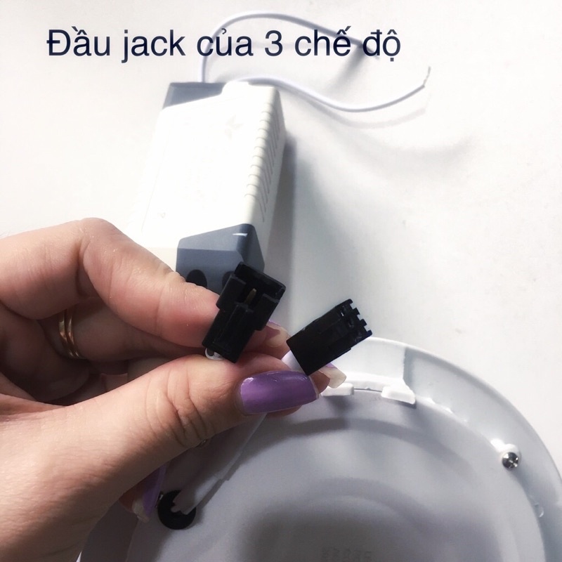 Đèn led âm trần 9w 12w 6w thạch cao tốt, đèn led trần nhà 3 màu
