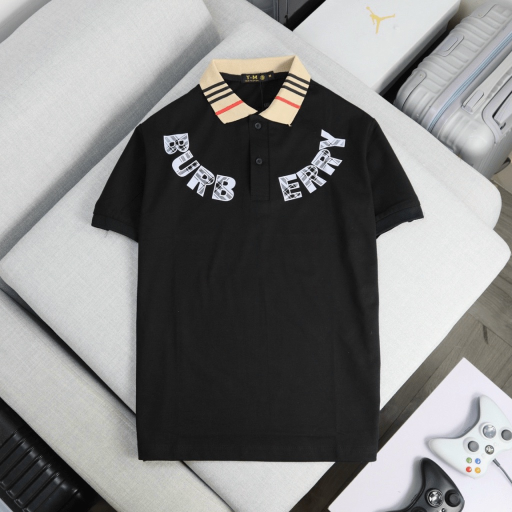 Áo Thun Nam Cổ Trụ Chất Cotton Thấm Hút Tốt Logo Cao Cấp Sịn Sò Phong Chách Trẻ Trung Chuẩn Men NEW UNISEX