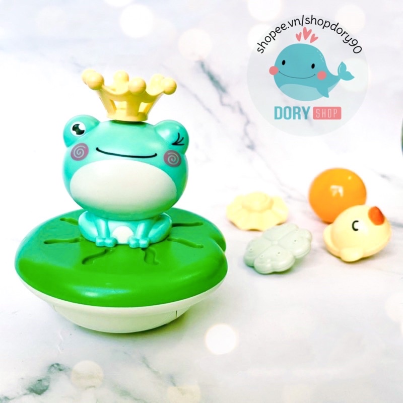 Ếch xanh đồ chơi nhà tắm xoay phun nước 4 kiểu