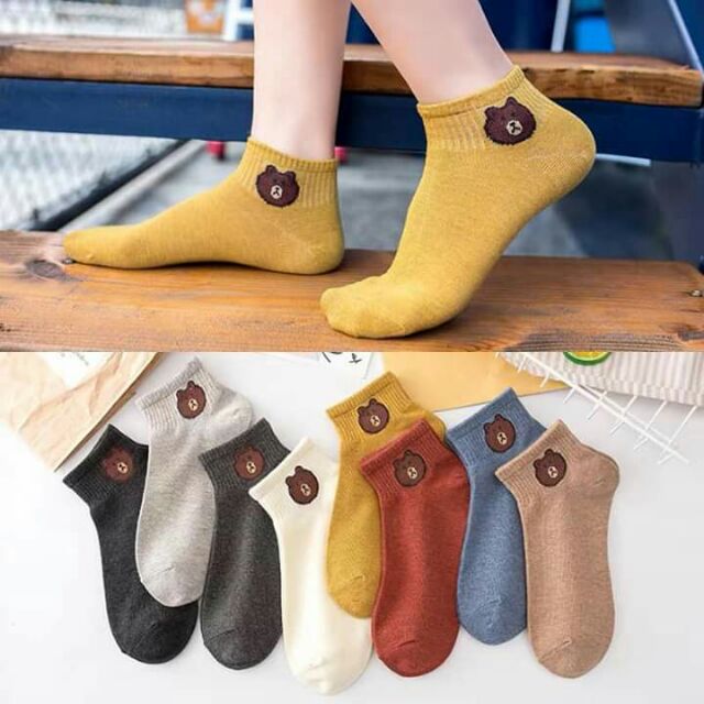 Set tất gấu  kèm túi đựng siêu xinh